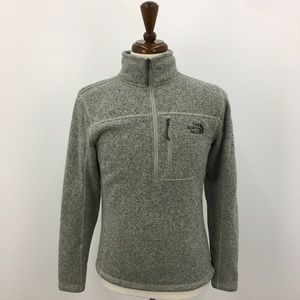 The North Face Gray Knit Quarter Zip Jacket